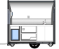 Preview: Retro Food Trailer PFR2216D im Round Top Design